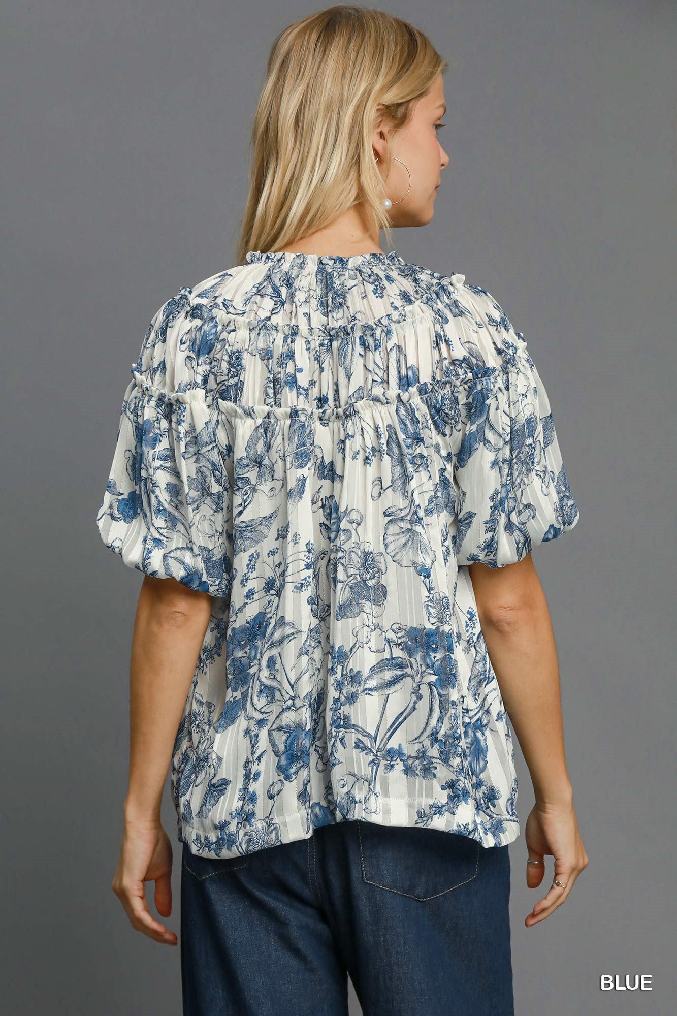 Floral Ruffle Top