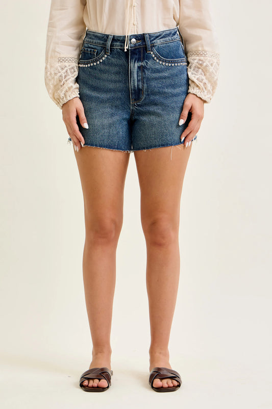 Judy Blue Dome Studded Shorts