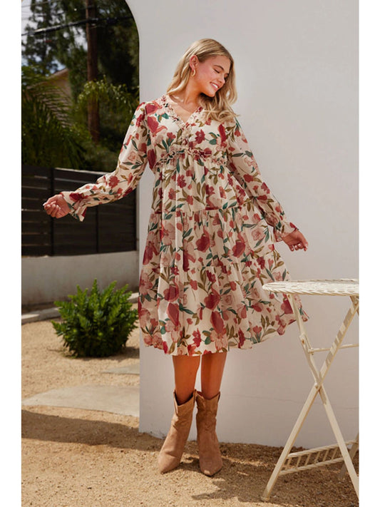 Floral Chiffon Midi