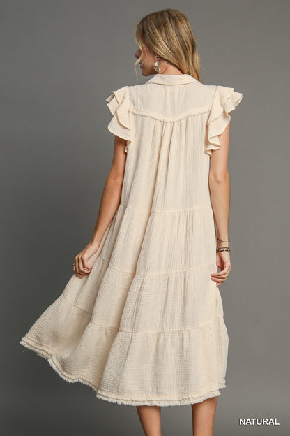 Ruffley Day Midi Dress