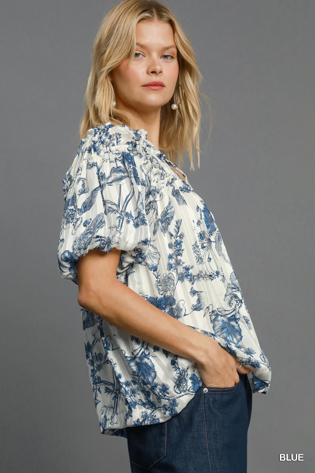 Floral Ruffle Top