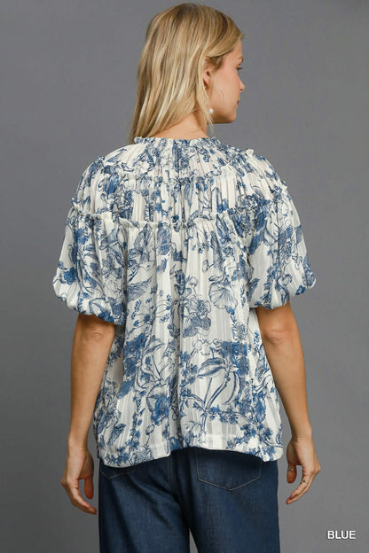 Floral Ruffle Top