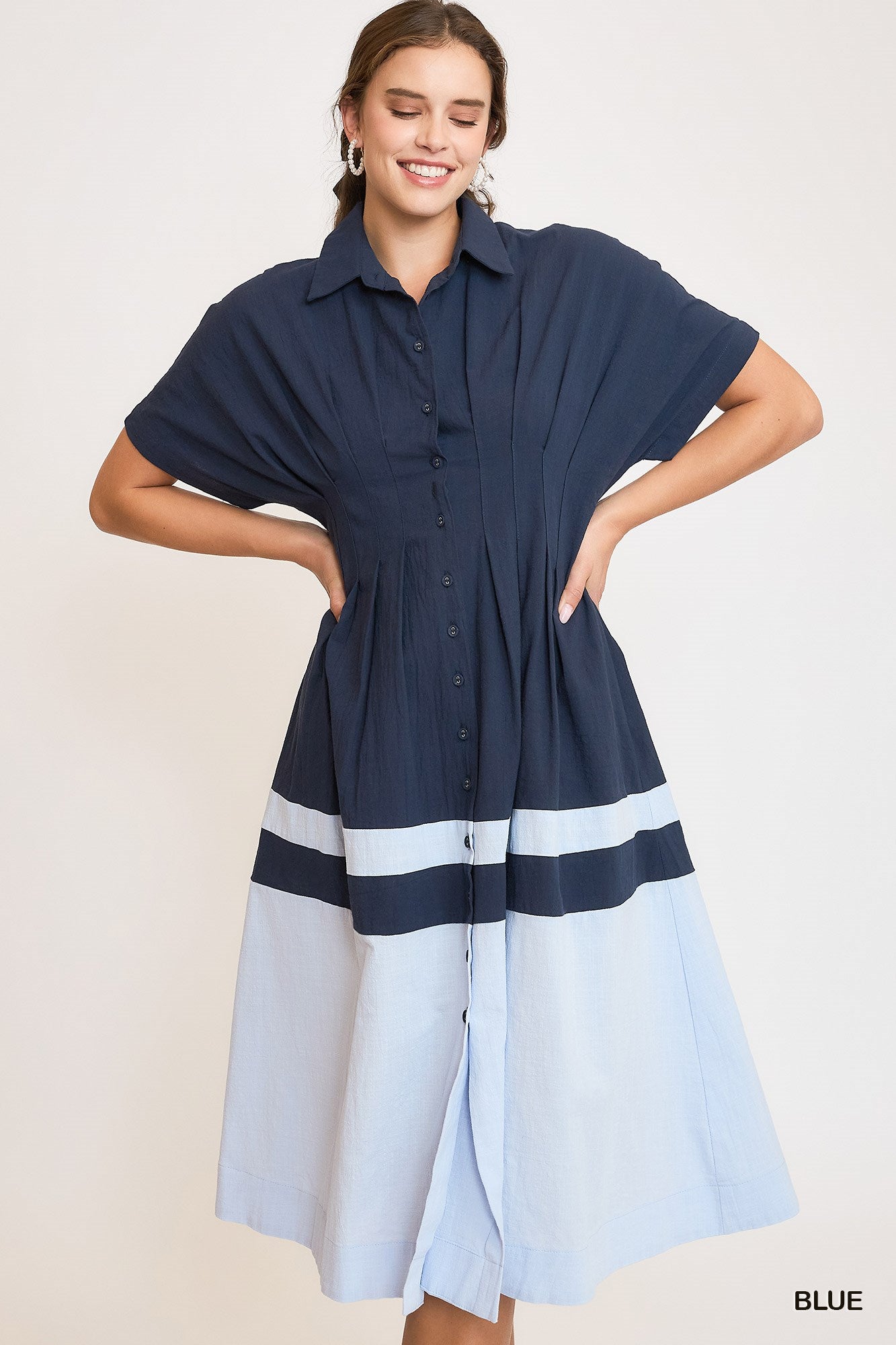 Color Block Midi Dress