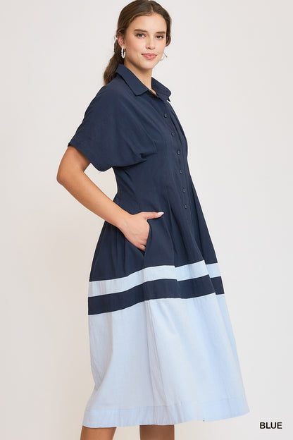 Color Block Midi Dress