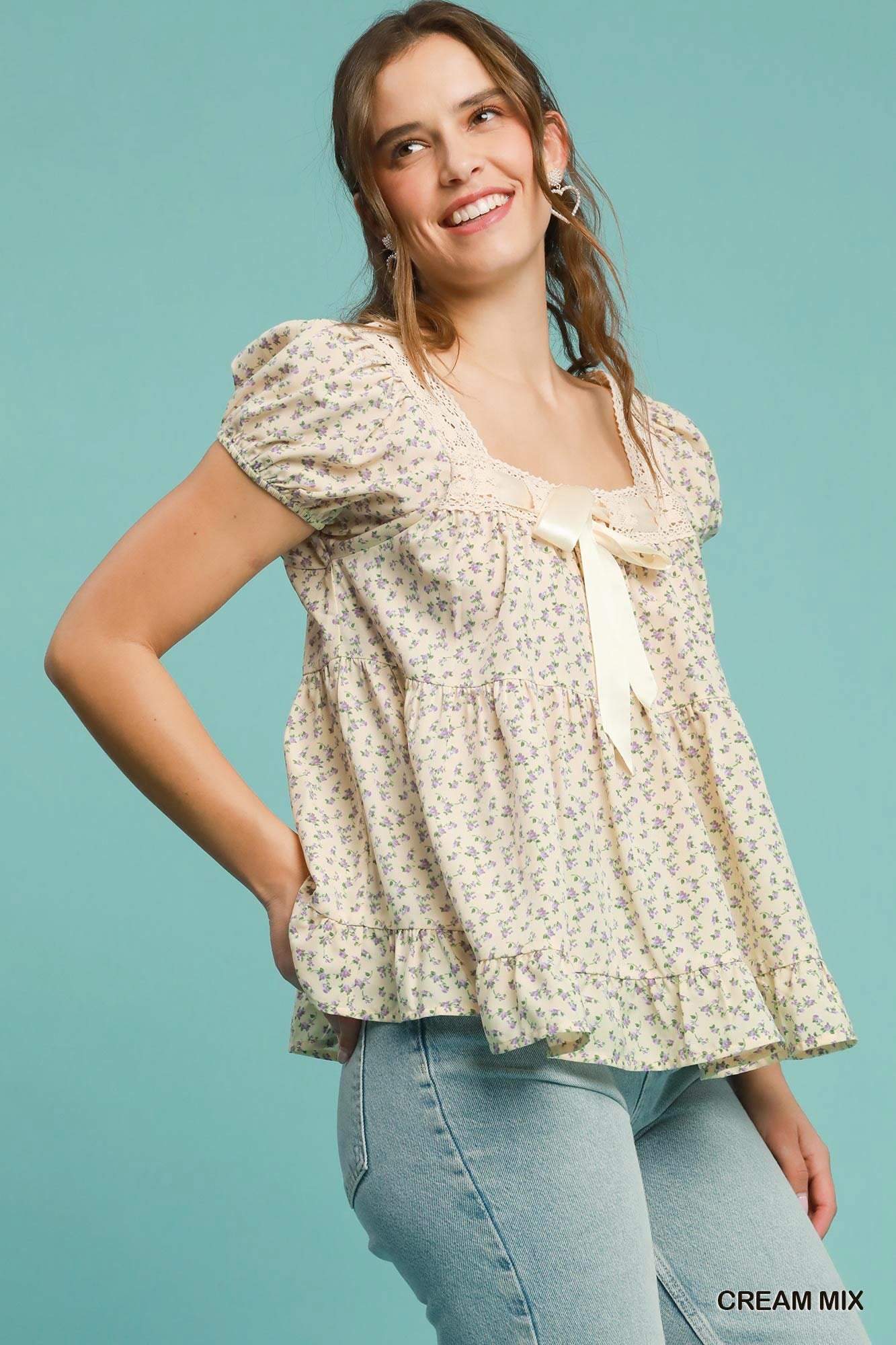 Floral Bow Top