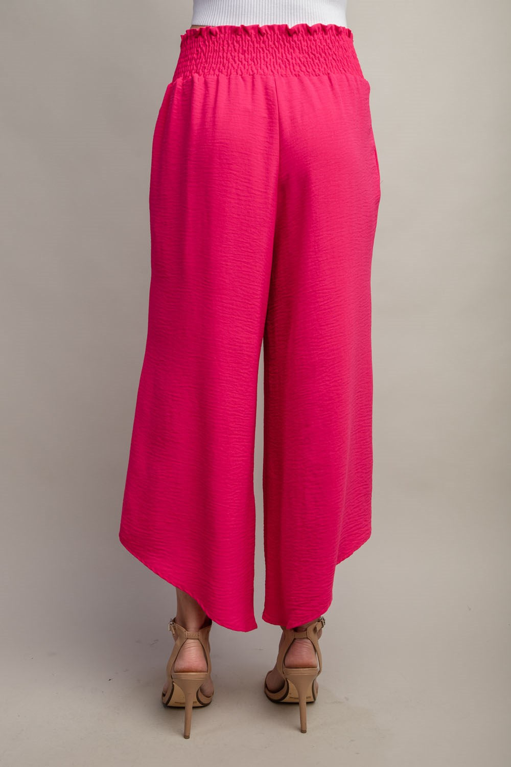 Smocked Wide Leg Pants