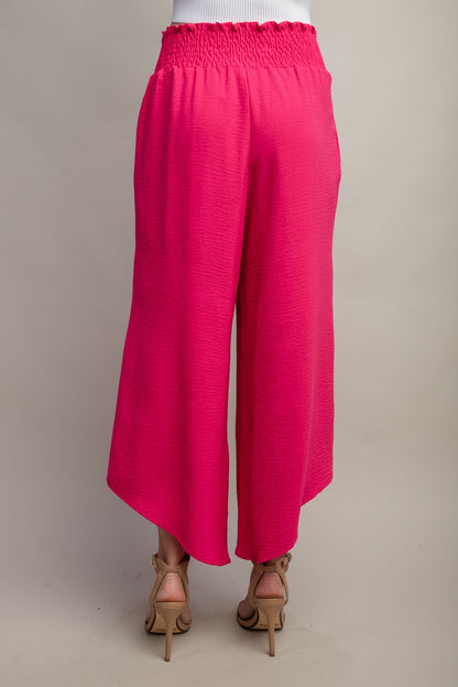 Smocked Wide Leg Pants