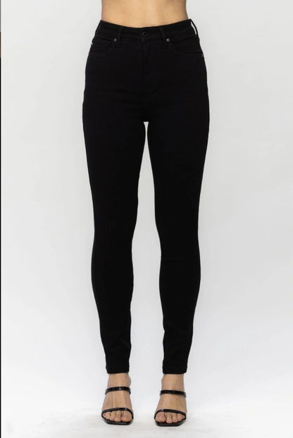 JUDY BLUE TUMMY CONTROL SKINNY-BLK