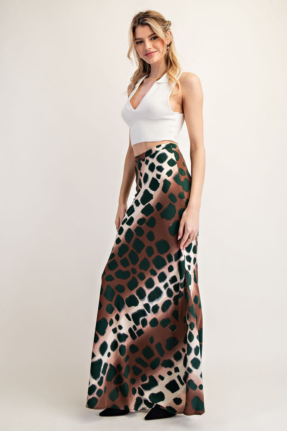 Spotted Maxi Skirt