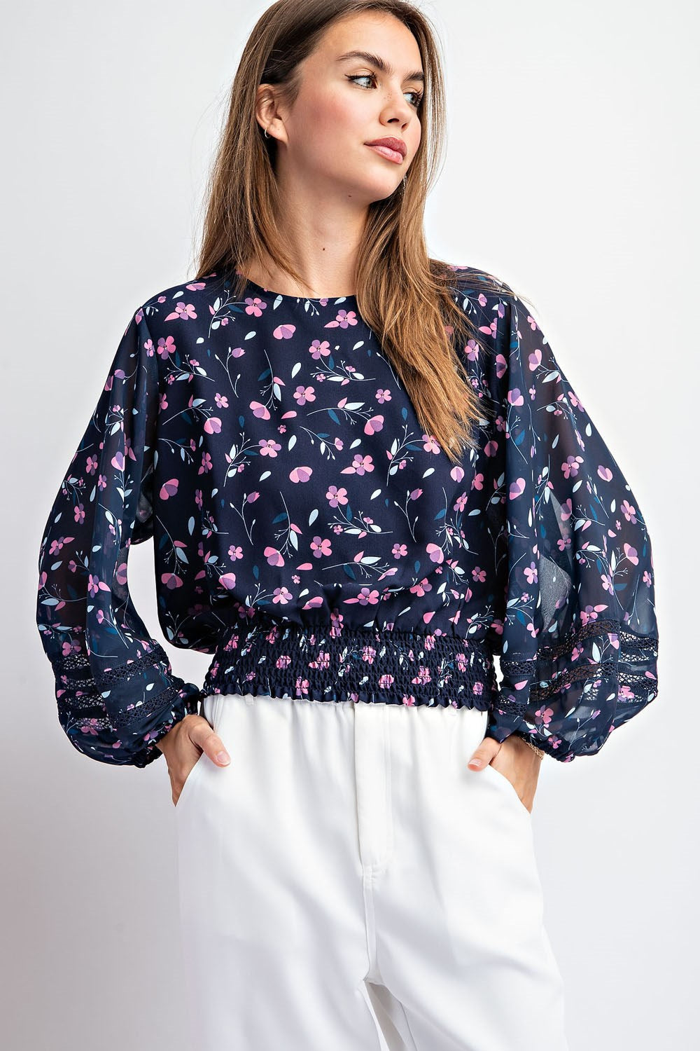 Blooming Keyhole Top