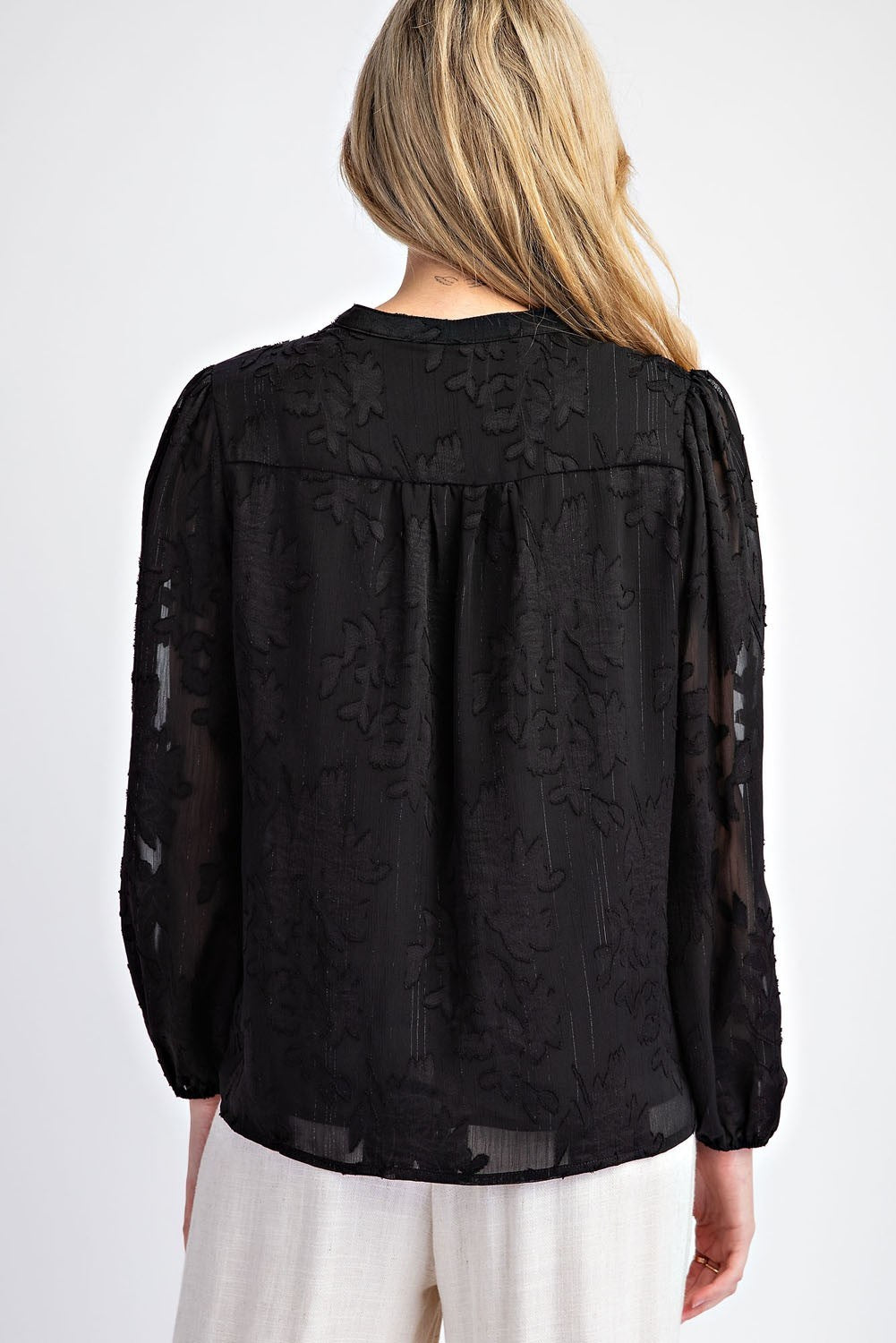 Sheer Bloom Blouse Top