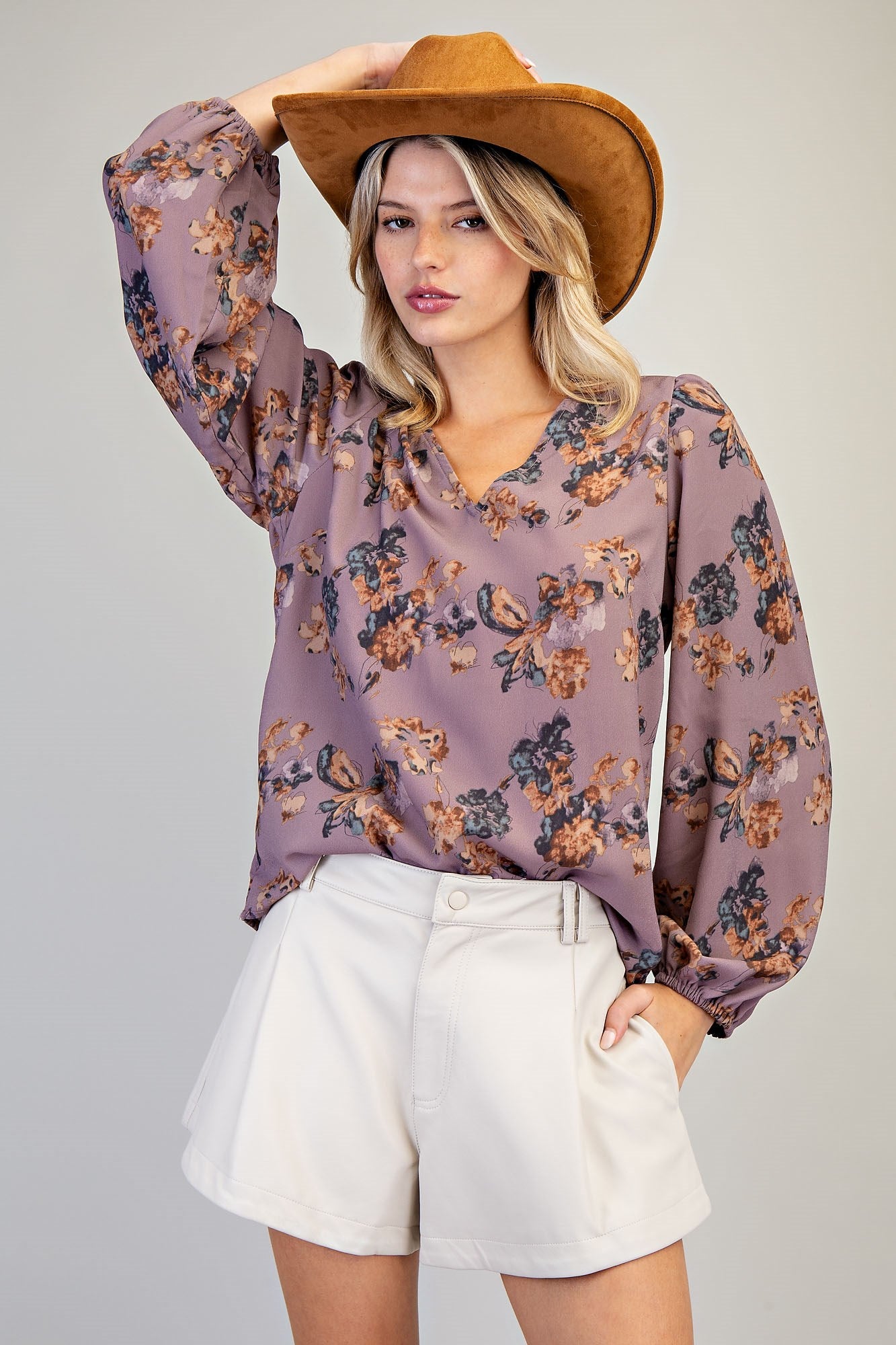 Floral Printed Long Sleeve Top