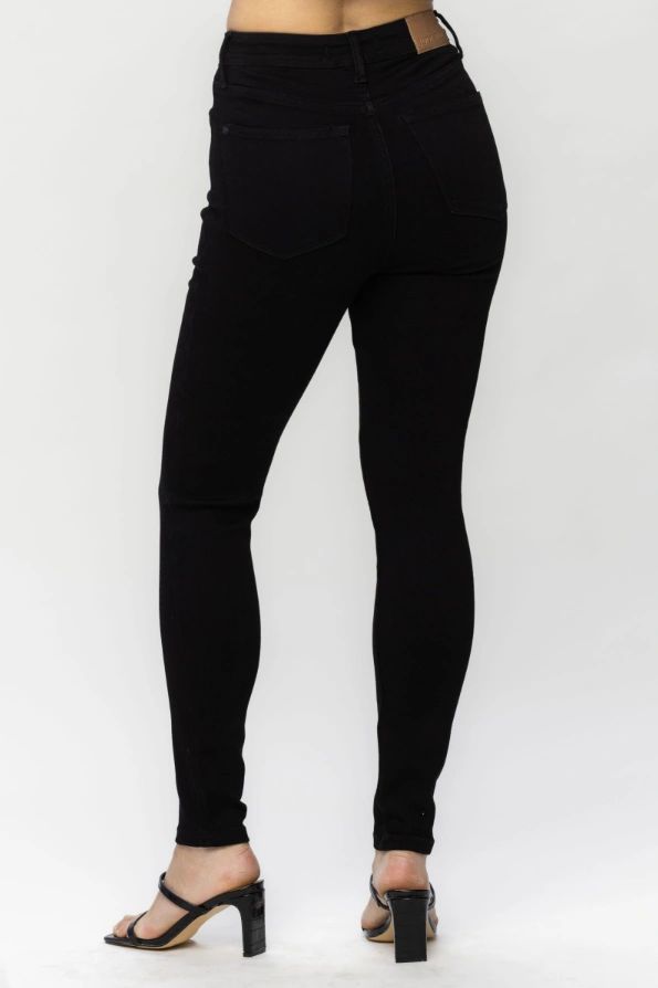 JUDY BLUE TUMMY CONTROL SKINNY-BLK