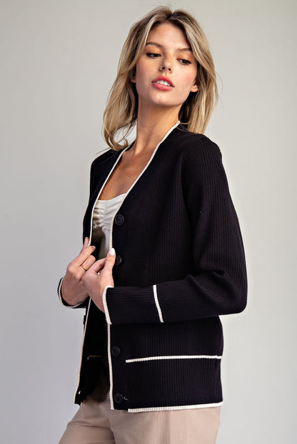 Sweetheart Trim Cardigan