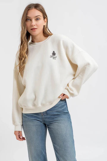 OVERSIZED TERRY PULLOVER