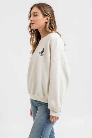 OVERSIZED TERRY PULLOVER