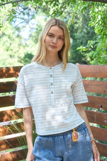 STRIPE SEAM HENLEY