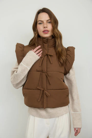 BOW PUFFER VEST