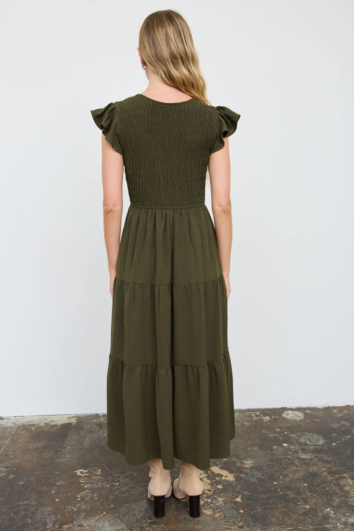 Flowy Smocked Midi