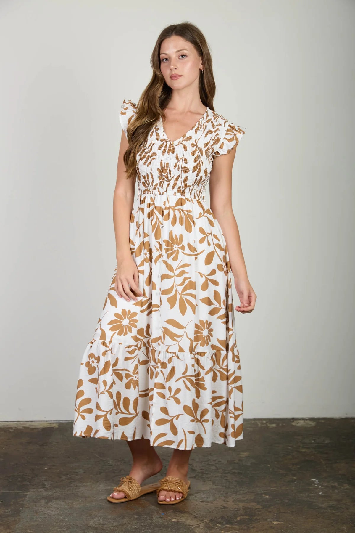 Meadow Bloom Midi Dress
