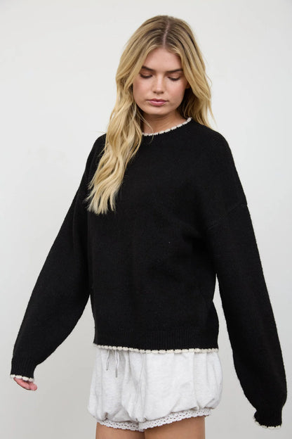 Black Bear Cloud Sweater