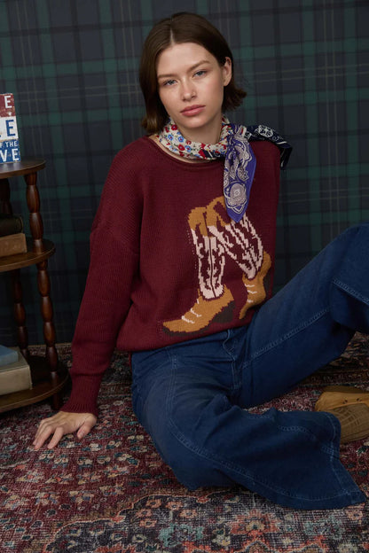 WESTERN BOOT SWEATER