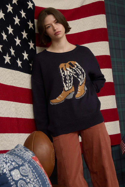 WESTERN BOOT SWEATER