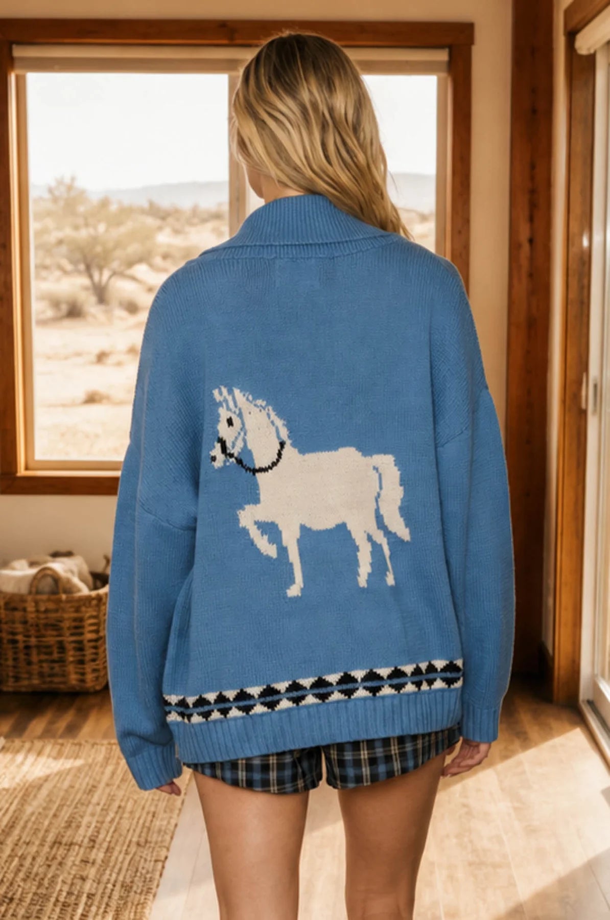 COLLAR WESTERN CARDIGAN