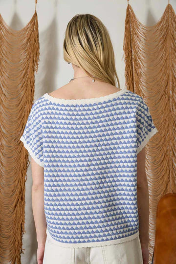 Geo Groove Knit Top