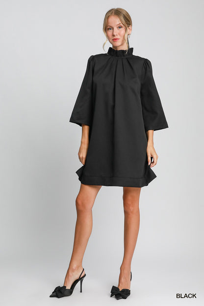 Ruffle Neck Dress