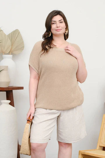 CROCHET KNIT PULLOVER