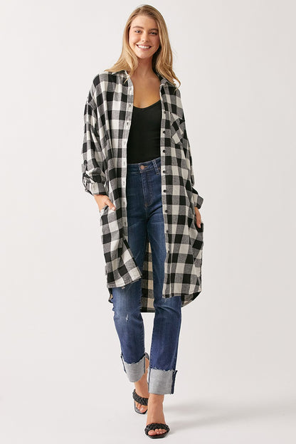 BUFFALO PLAID SHIRT JACKET