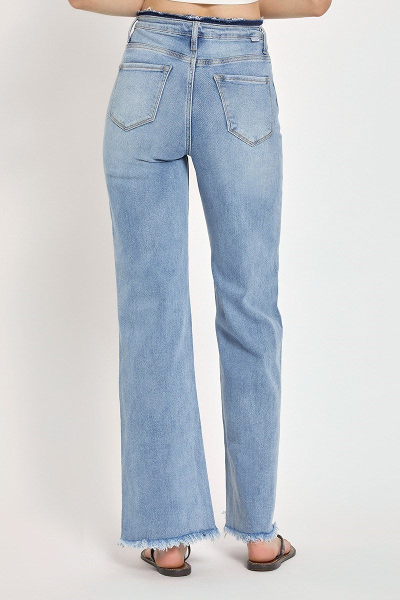 Risen Wide Fray Jean-High