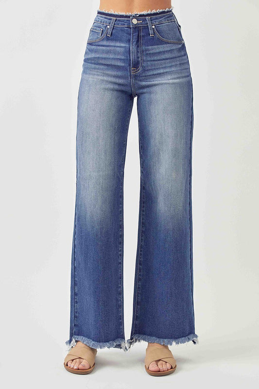 RISEN WIDE LEG JEANS