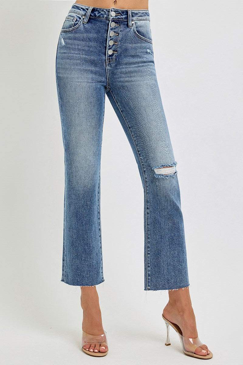 RISEN BUTTON DOWN CROPS-HIGH