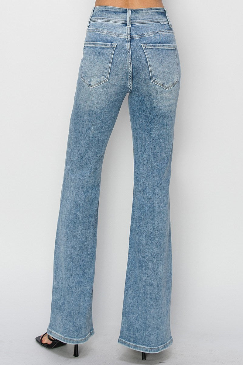 RISEN STRAIGHT OPEN SLIT JEANS