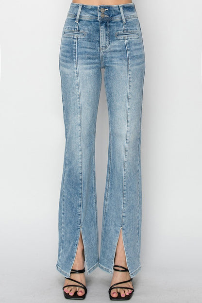 RISEN STRAIGHT OPEN SLIT JEANS