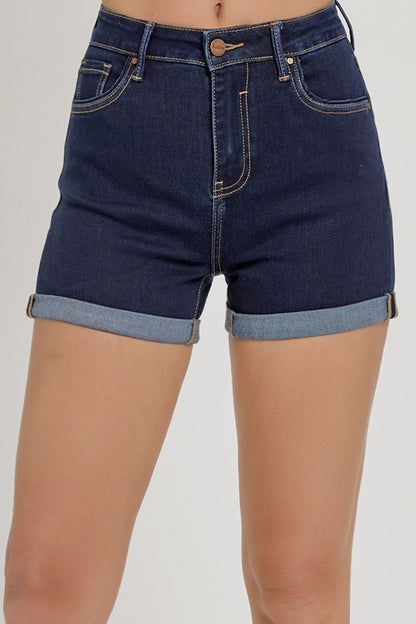 RISEN BUTTON FLY SHORTS-HIGH