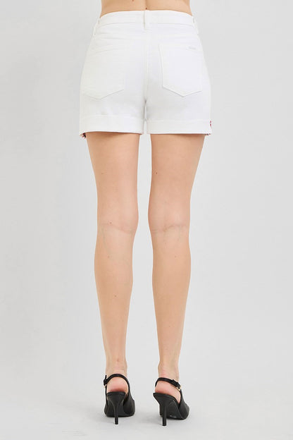 RISEN EMBROIDERED SHORTS-HIGH