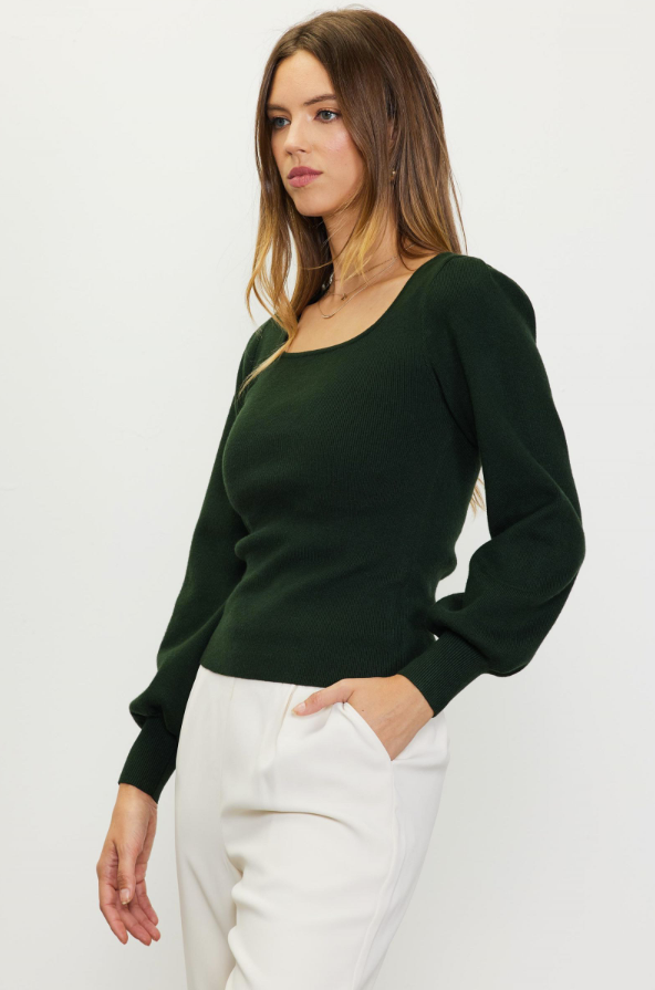 SQUARE NECK SWEATER