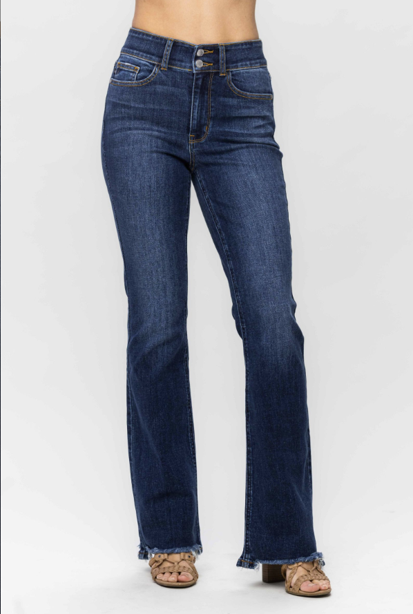 JUDY BLUE FRAYED HEM BOOTCUT