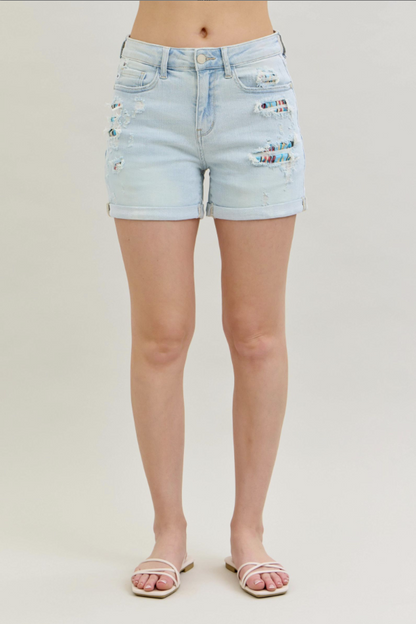 JUDY BLUE SOUTHWEST SHORTS
