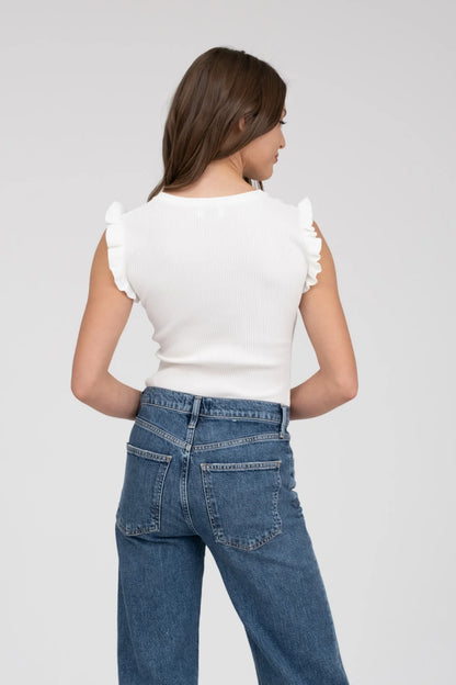 RUFFLE KNIT TOP