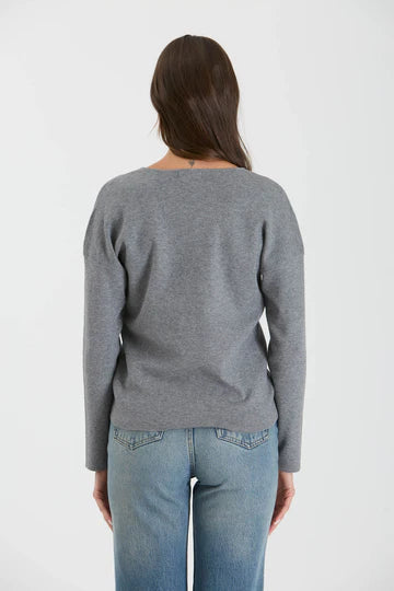 V Neck Seam Sweater