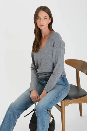 V Neck Seam Sweater