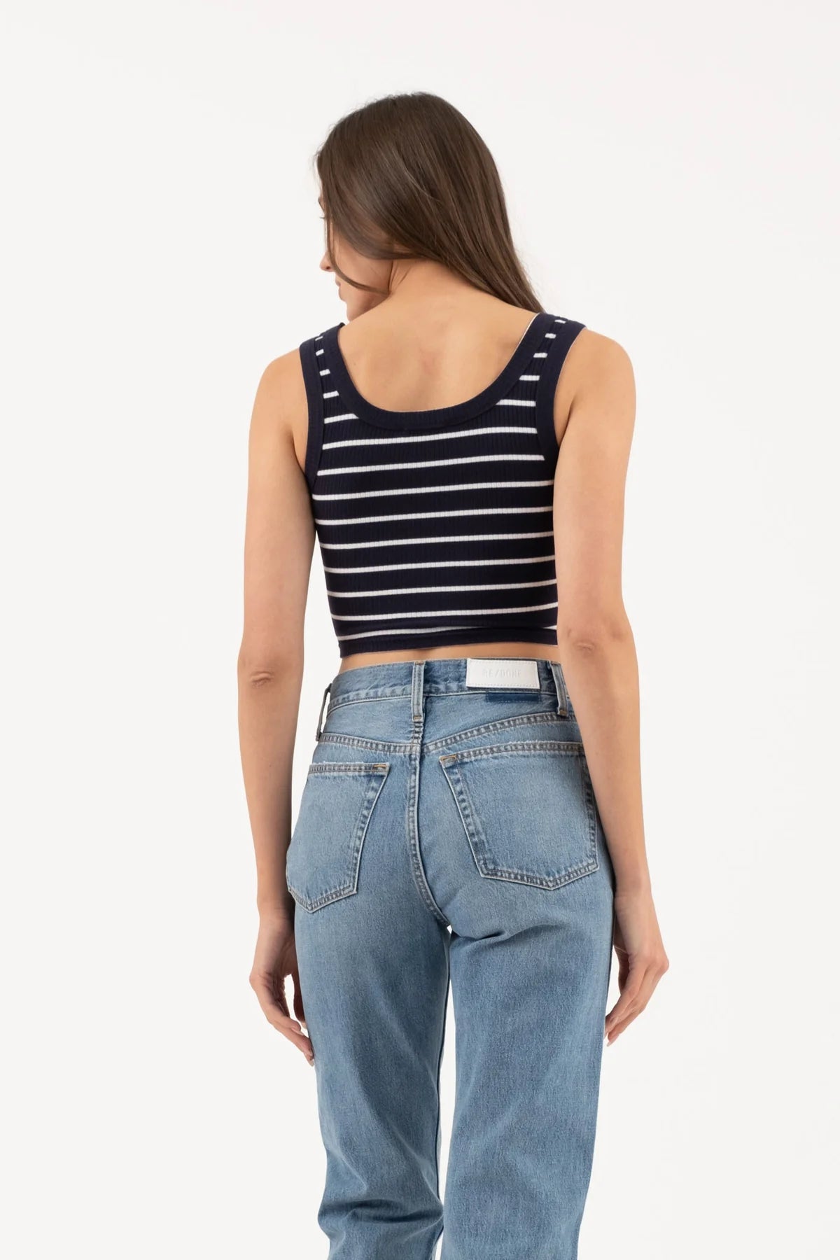 STRIPE SLEEVELESS KNIT