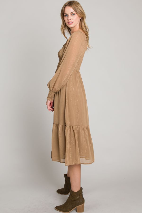 Lurex Chiffon Dress