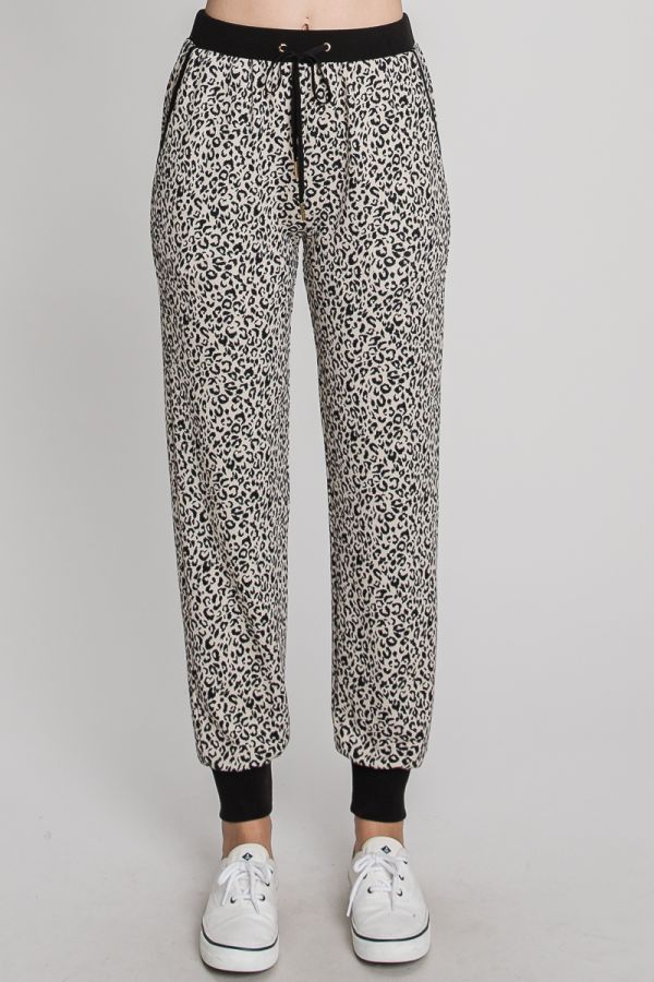 Leopard Terry Joggers