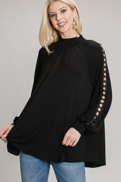 Cold Shoulder Trim Knit