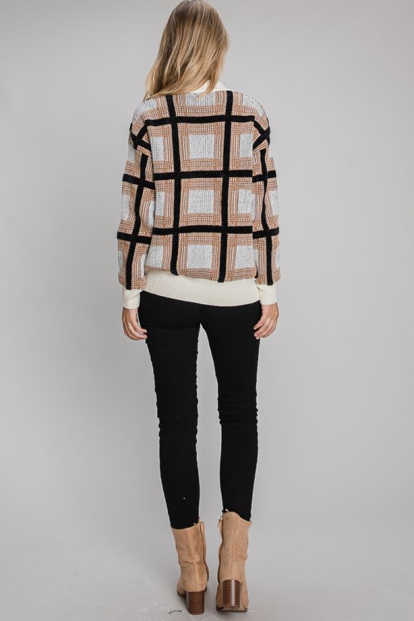 Plaid Boyfriend cardigan